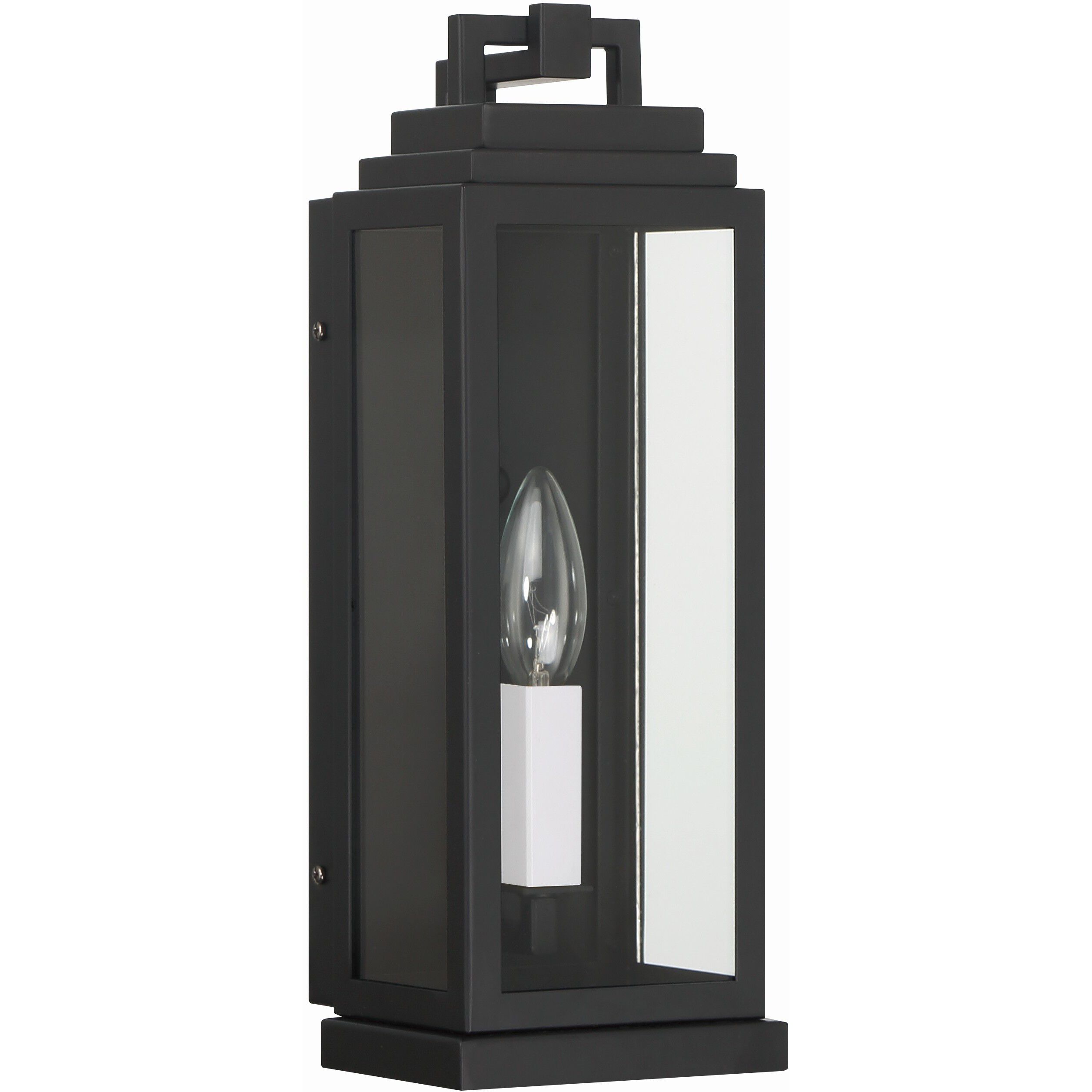 Aspen 1 Light 14 inch Matte Black Outdoor Sconce