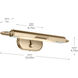 Caillier 26 watt 23.25 inch Champagne Bronze Picture Light Wall Light