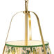 Alora Mood Scout 2 Light 13.25 inch Brushed Gold and Green Linen Pendant Ceiling Light
