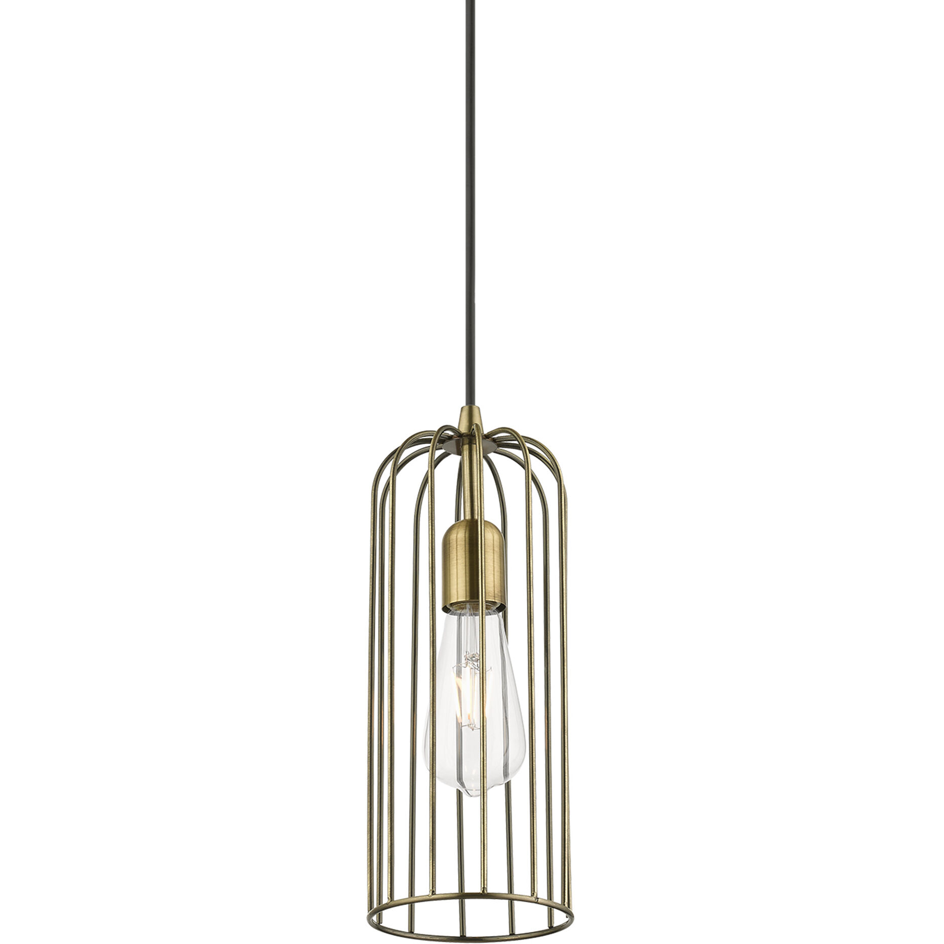 Glenbrook 1 Light 5 inch Antique Brass Pendant Ceiling Light