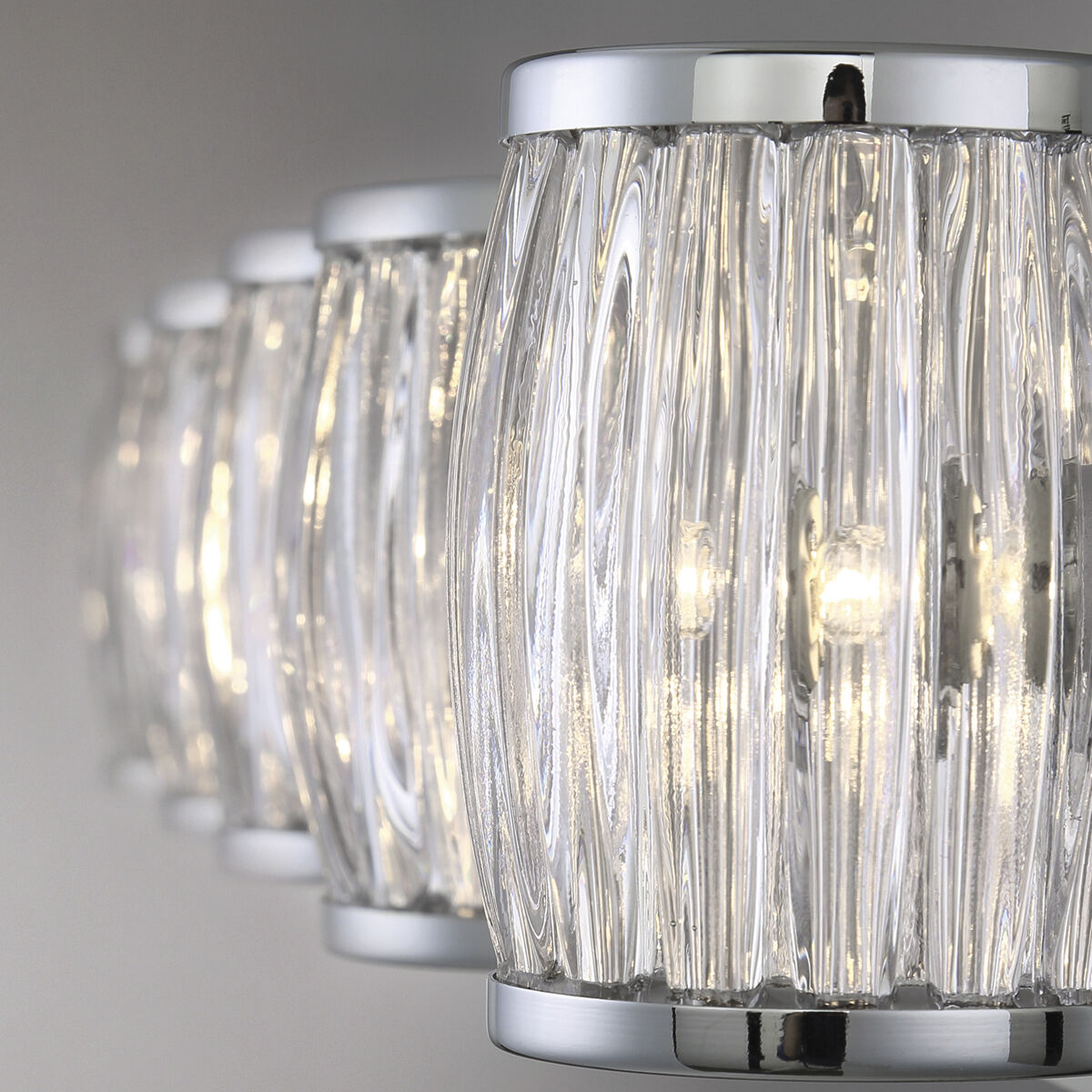 Barile 8 Light 12 inch Chrome/Black Chandelier Ceiling Light