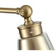 Albany 16.25 inch 60 watt Brushed Gold Hinged Swingarm Sconce Wall Light