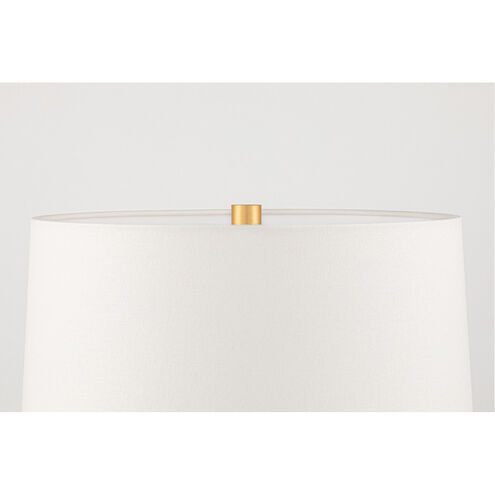 Naomi 27 inch 75 watt Black Lustro / Gold Leaf Combo Table Lamp Portable Light