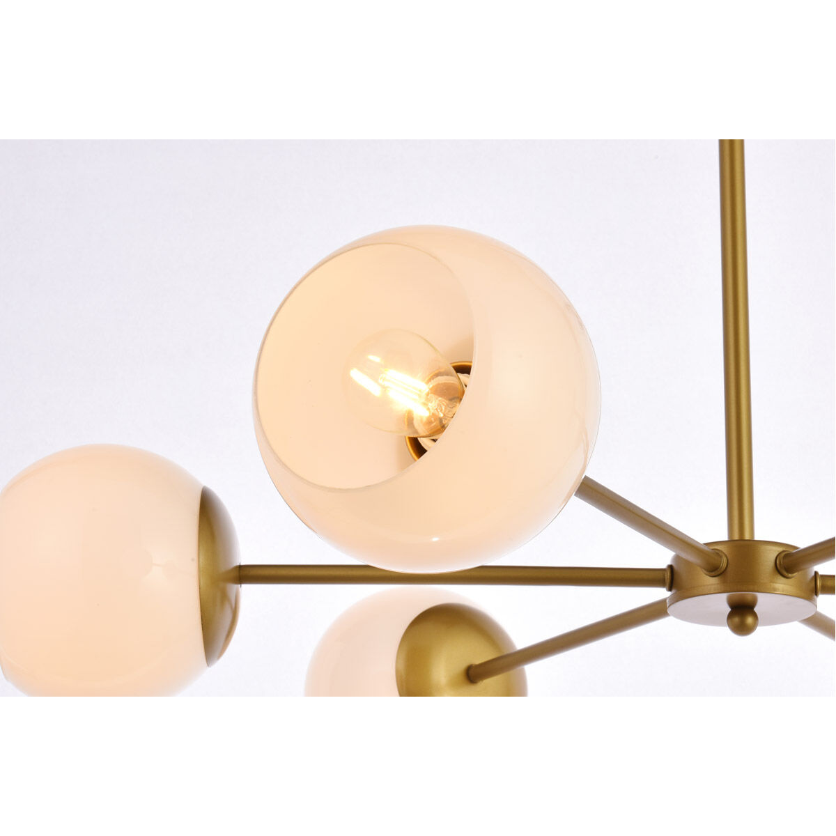 Briggs 6 Light 30 inch Brass Pendant Ceiling Light