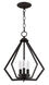 Prism 3 Light 14 inch Bronze Convertible Mini Chandelier/Ceiling Mount Ceiling Light