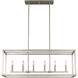 Moffet Street Island Pendant Ceiling Light in Brushed Nickel