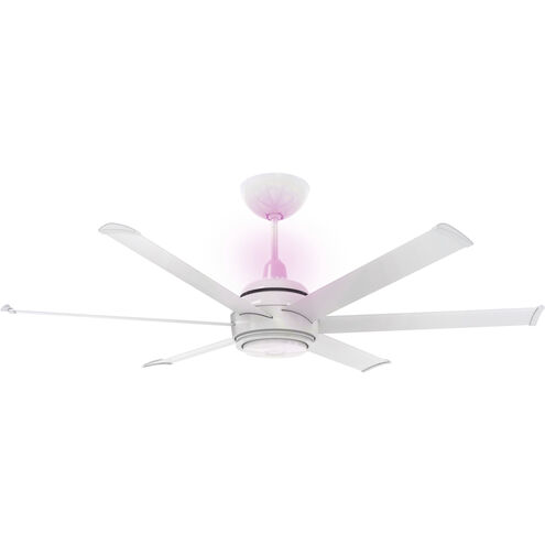 es6 60 inch White Indoor Ceiling Fan, with Chromatic Uplight