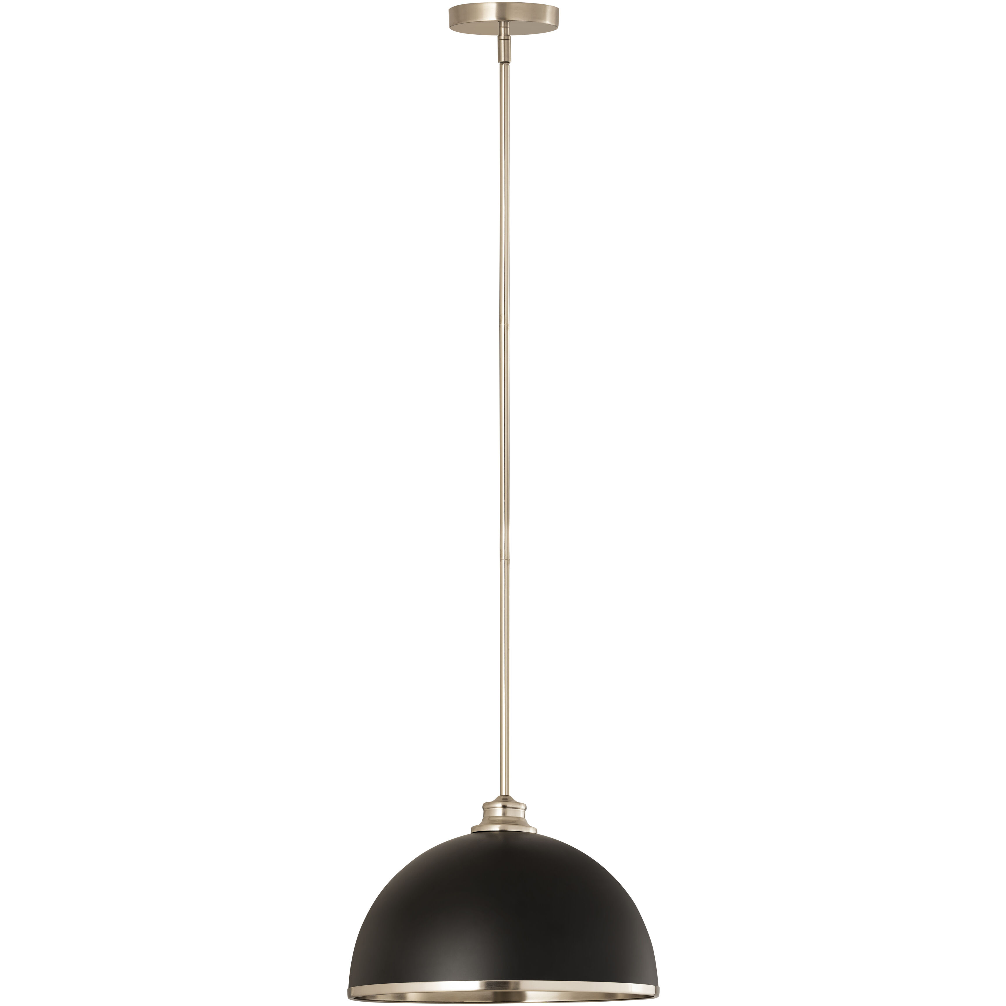 Landry 1 Light 14 inch Matte Black and Brushed Nickel Pendant Ceiling Light