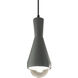 Radiance Collection - Erlen LED 4.75 inch Pewter Green and Dark Bronze Pendant Ceiling Light in Dedicated LED, Black, Form+Finish+Function