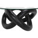 Phobos 35 X 35 inch Black Burnt Fiber Cement Coffee Table