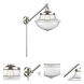 Large Oxford 20 inch 60.00 watt Satin Nickel Swing Arm Wall Light, Franklin Restoration