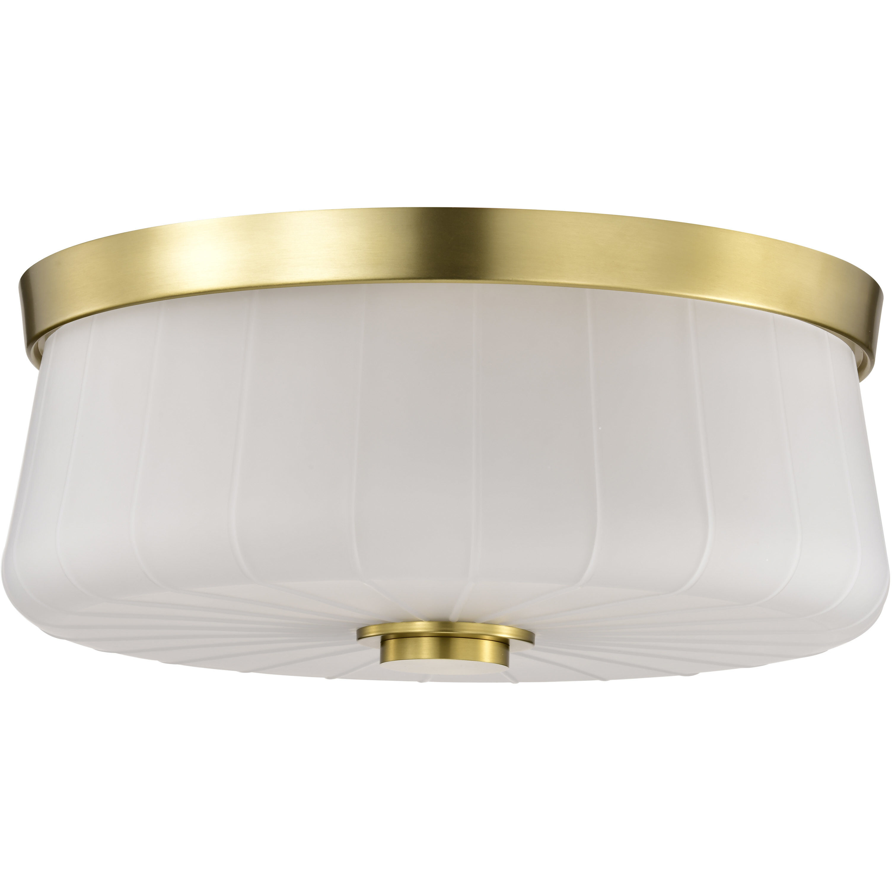 Lune 16 inch Vintage Brass Flush Mount Ceiling Light
