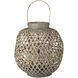 Coconio Wood Lattice 13 inch Brown Lantern