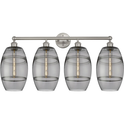 Edison Vaz 4 Light 35 inch Satin Nickel Bath Vanity Light Wall Light