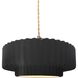 Radiance Collection - Pleated Tier Pendant Ceiling Light in Brushed Brass, Dedicated LED, Beige Twist Cord, Carbon Matte Black, 14.5W x 5.25H, Form+Finish+Function