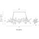 Chaos LED 72 inch Aged Brass Chandelier Ceiling Light in 19, 72in.