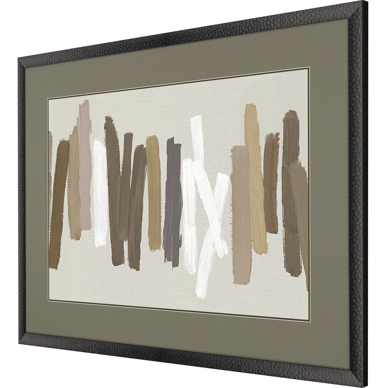 Strokes in Brown Brown and Beige and Neutral Framed Art