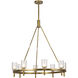 Lucian 8 Light 36.13 inch Vintage Brass Chandelier Ceiling Light