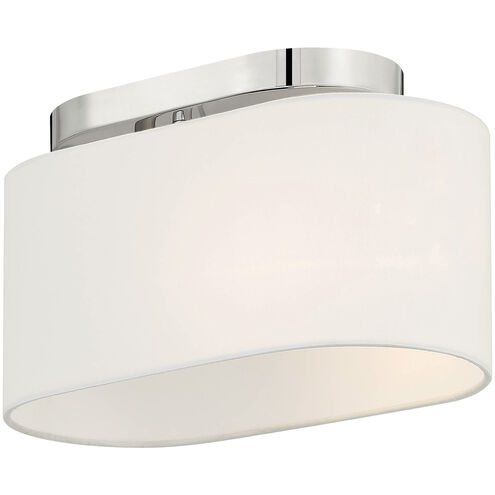 Midtown 1 Light 11 inch Polished Nickel Semi-Flush Ceiling Light
