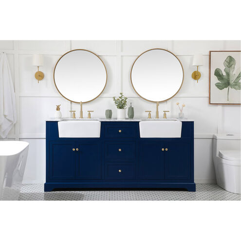 Franklin 72 X 22 X 35 inch Blue Bathroom Vanity Cabinet