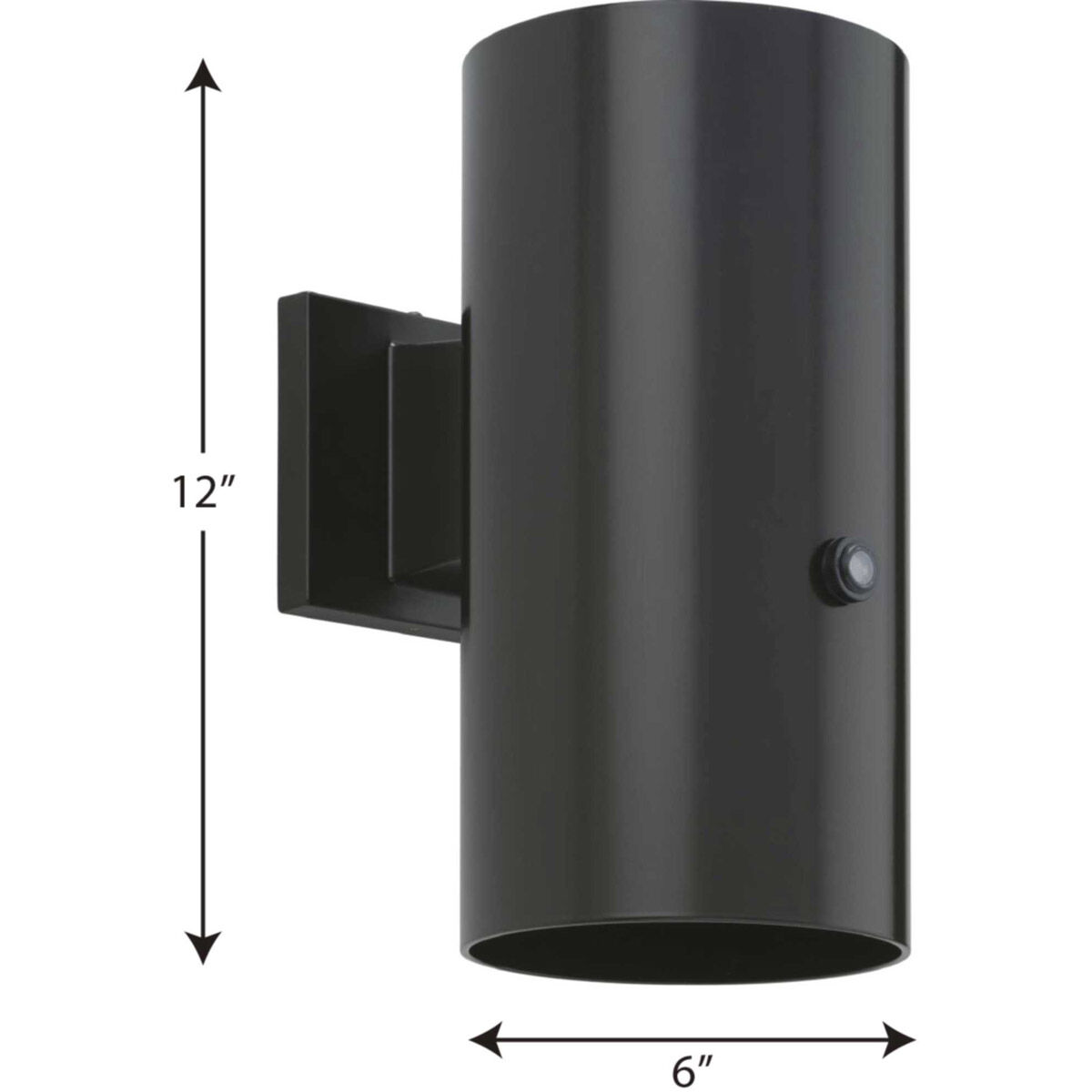 CYL RNDS Outdoor Wall Lantern in Antique Bronze, Progress LED