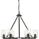 Monroe 6 Light 28.75 inch Matte Black Chandelier Ceiling Light