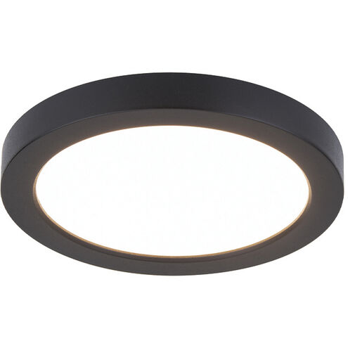Round LED 5.25 inch Black Flush Mount Ceiling Light in 3500K