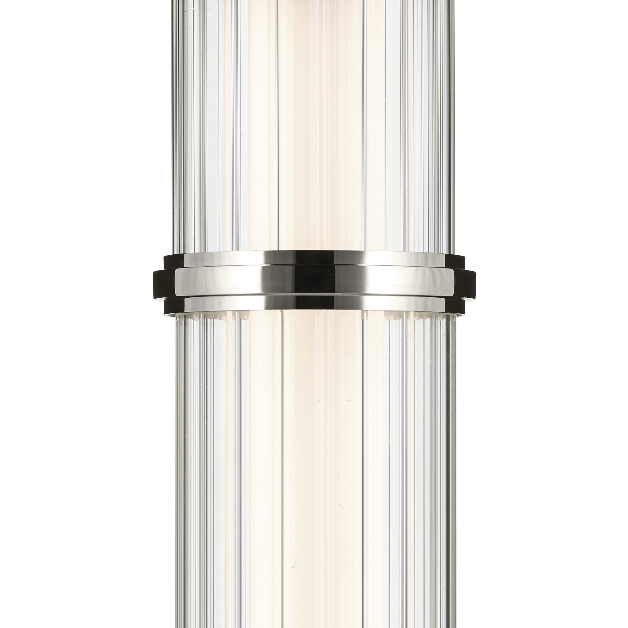Riven LED Polished Nickel Mini Pendant Ceiling Light