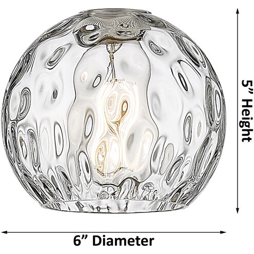 Ballston Athens Water Glass 1 Light 6 inch Antique Copper Semi-Flush Mount Ceiling Light