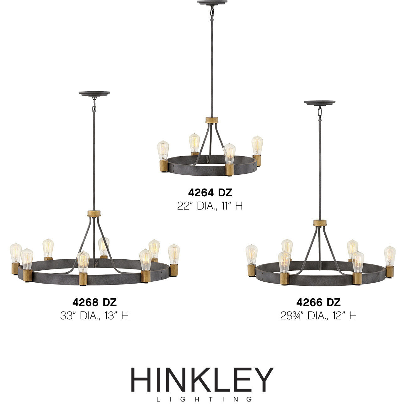 Silas 6 Light 28.75 inch Aged Zinc with Heritage Brass Indoor Chandelier Ceiling Light