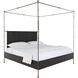 Reese Cerused Forest Black and Dark Antique Brass King Bed