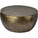 Aphrodite 36 X 17 inch Antique Brass and Silver Patina Coffee Table, Inline