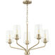 Celino 5 Light 26 inch Champagne Bronze Chandelier Ceiling Light