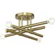 Arya 4 Light 20.12 inch Brushed Gold Semi-Flush Mount Ceiling Light, Design Series