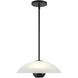 Umbra 1 Light 14 inch Black Pendant Ceiling Light in Opal Glass Shade