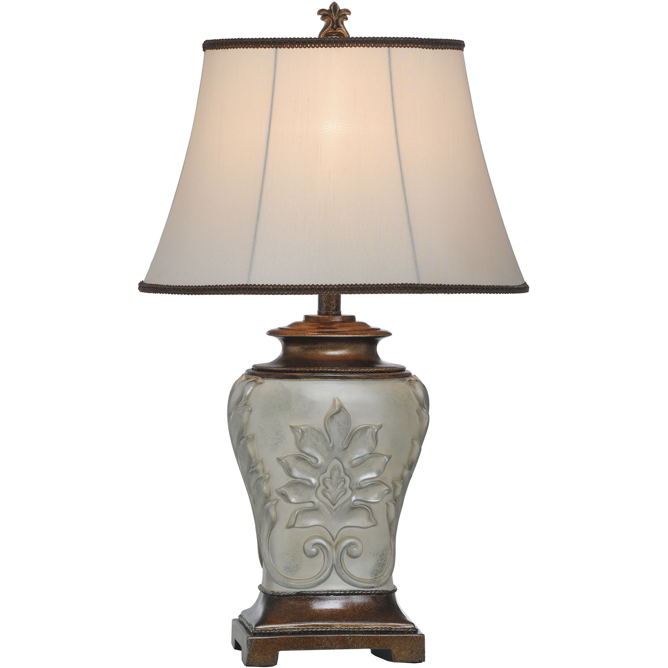 Magonia 28.5 inch 100 watt Cream and Off-White and Antique Gold Table Lamp Portable Light in Antique White with Gold