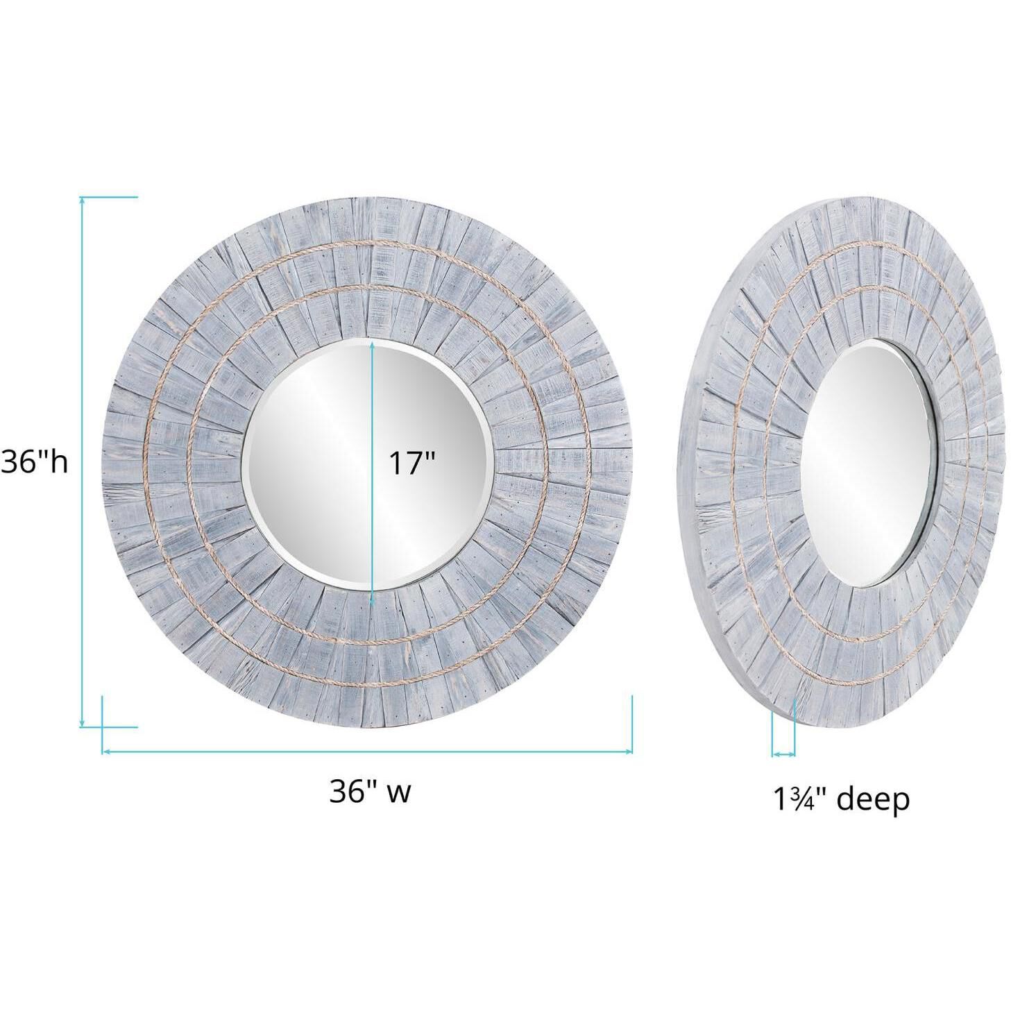 Fischer 36 X 36 inch Blue/Gray Mirror
