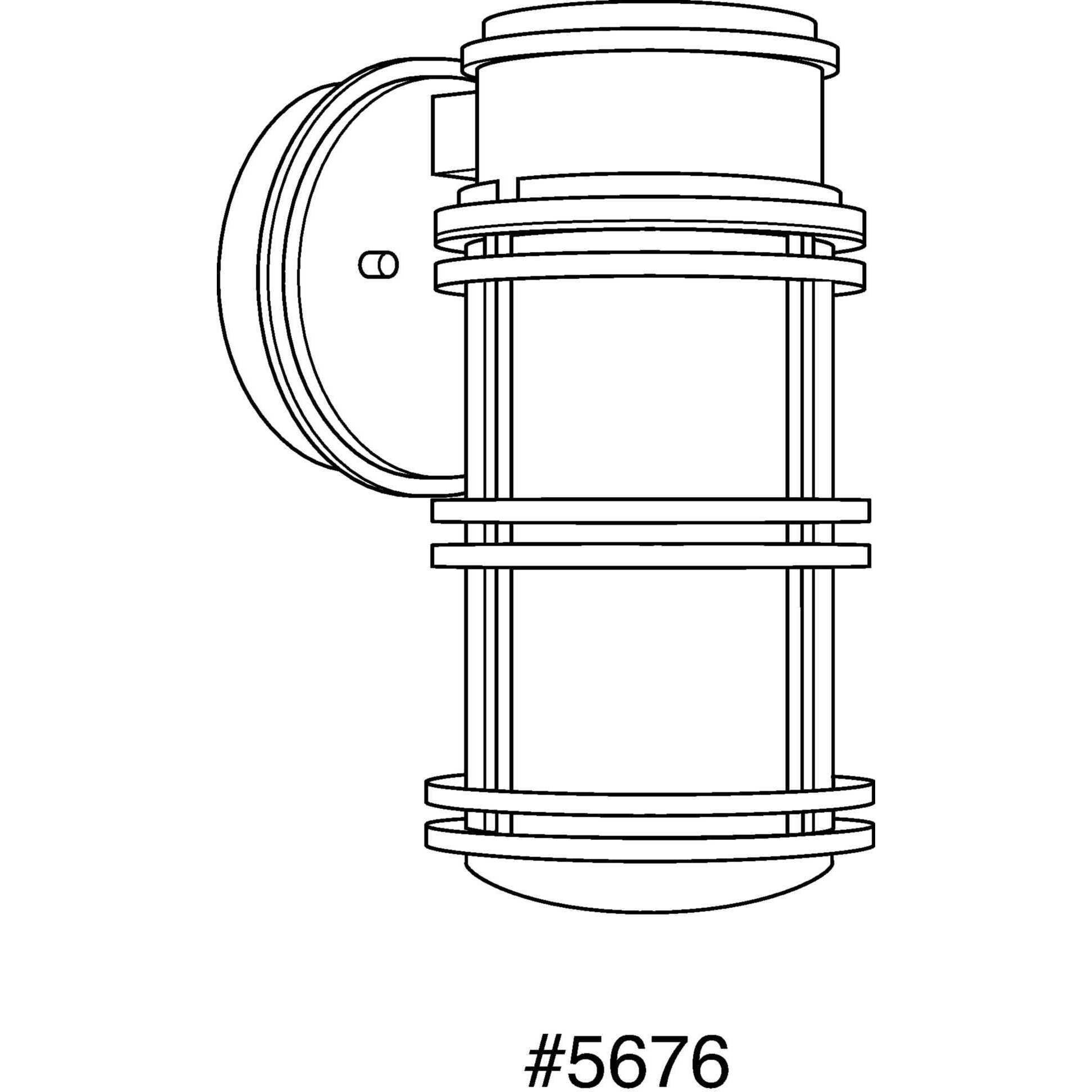 Bell LED Outdoor Wall Lantern in Textured Graphite, Small, Progress LED