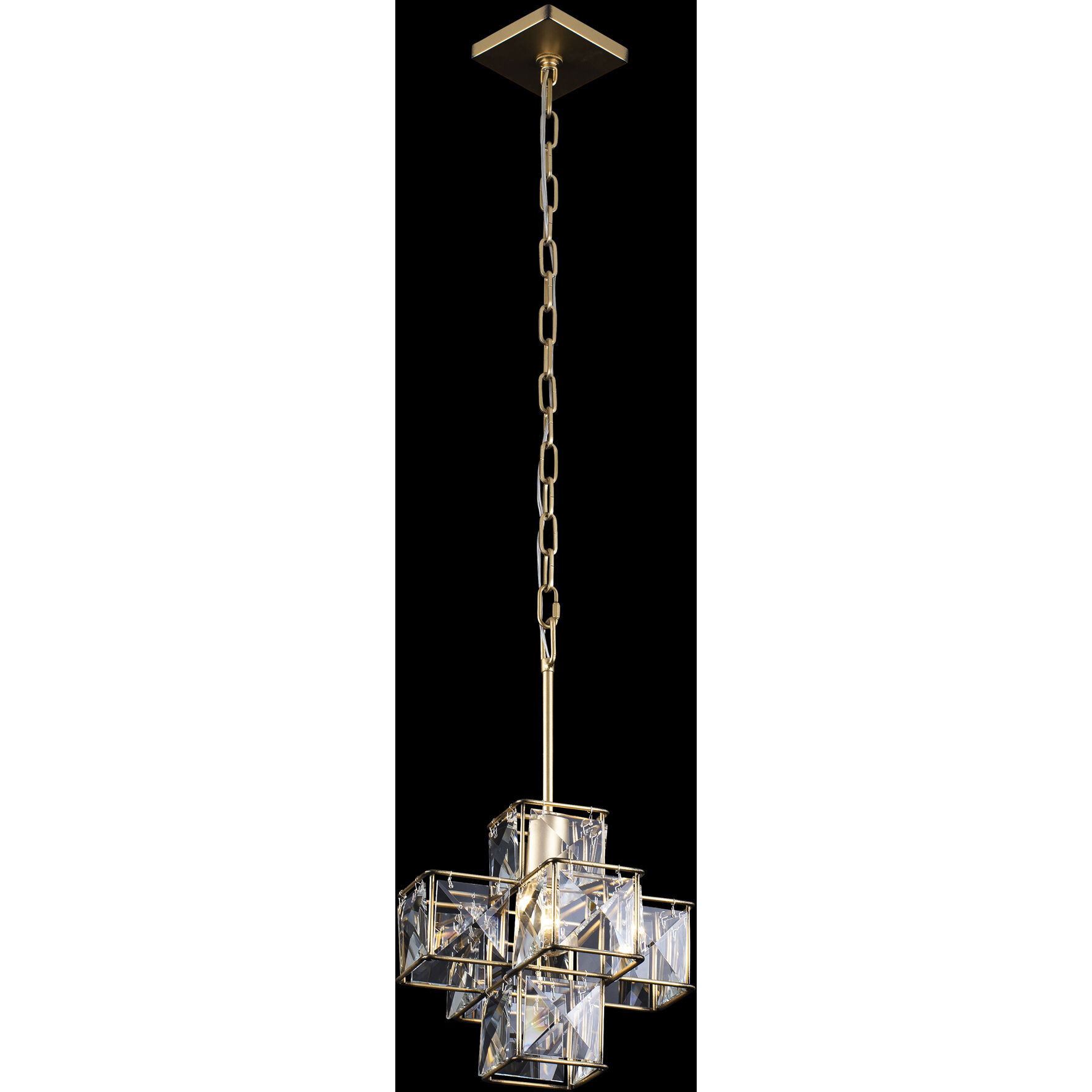 Cubic 1 Light 11.5 inch Calypso Gold Pendant Ceiling Light