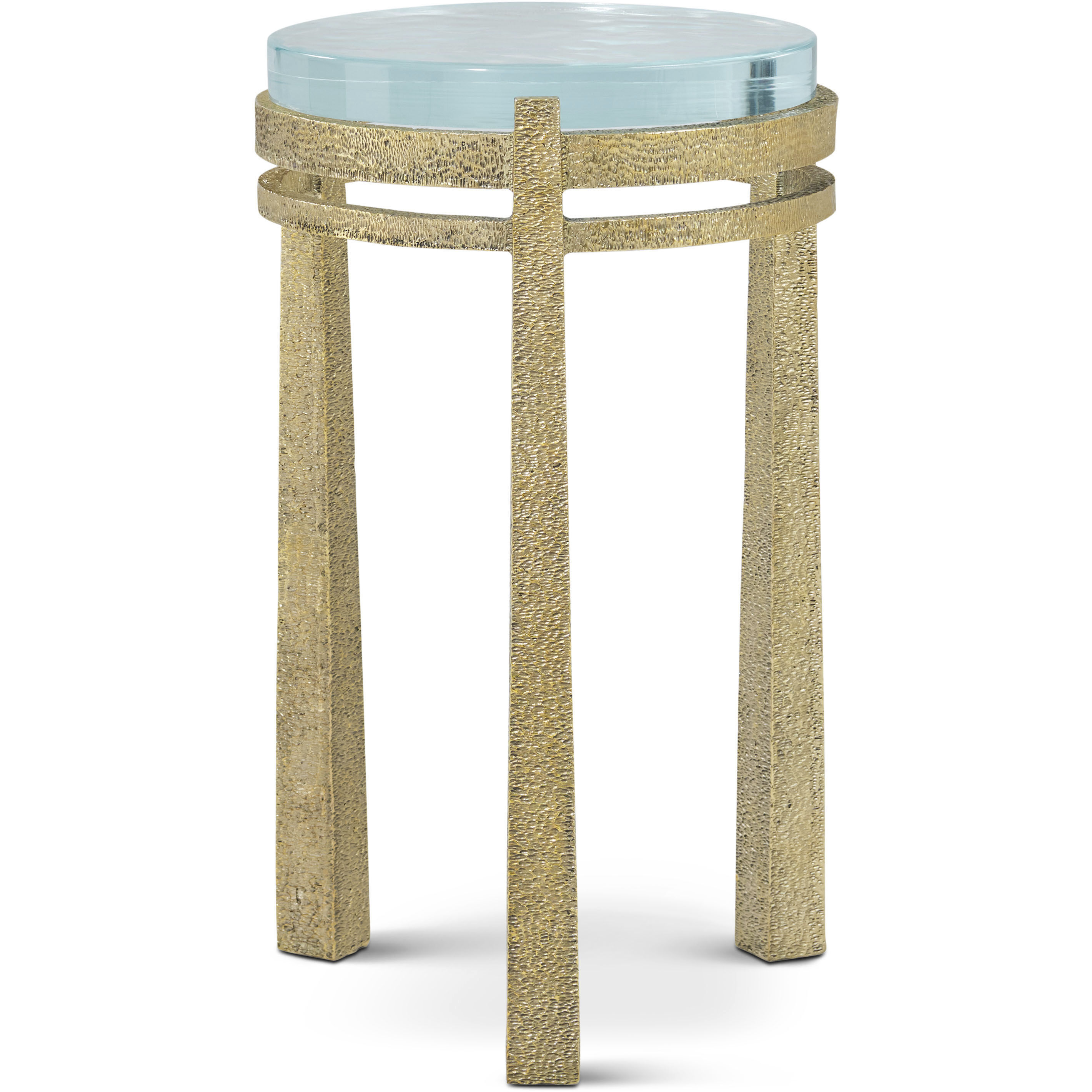 Judith Leiber Couture 24 X 14 inch Polished Textured Brass Accent Table