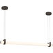 Sorelle LED 58 inch Dark Bronze Linear Chandelier Ceiling Light