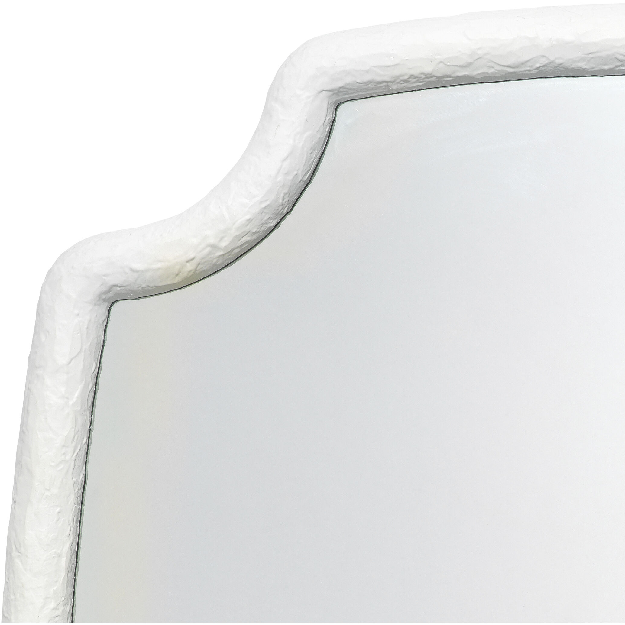 Selene 48 X 36 inch Textured White Resin Wall Mirror