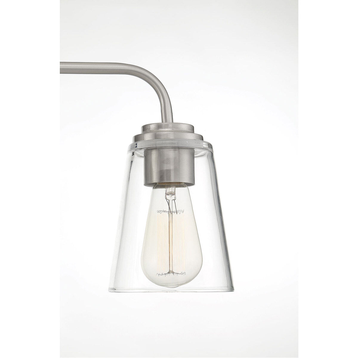 Transitional 3 Light 24 inch Brushed Nickel Bathroom Vanity Light Wall Light