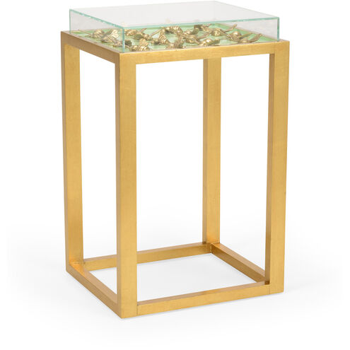 Shayla Copas 25 X 16 inch Clear/Gold/Gold/Light Green Side Table