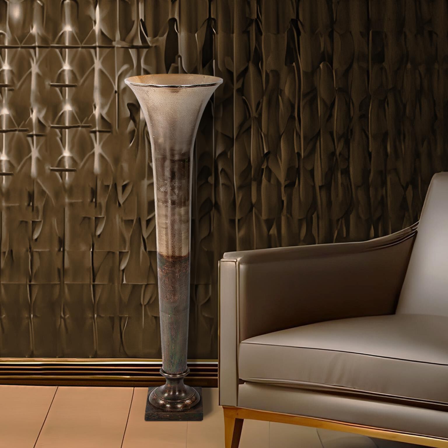 Golden Ore 46.5 X 11.75 inch Vase