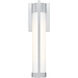 Stratford 1 Light 16.63 inch Silver Outdoor Sconce in White Glass