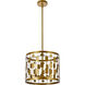 Levante 3 Light 14 inch Brass Pendant Ceiling Light