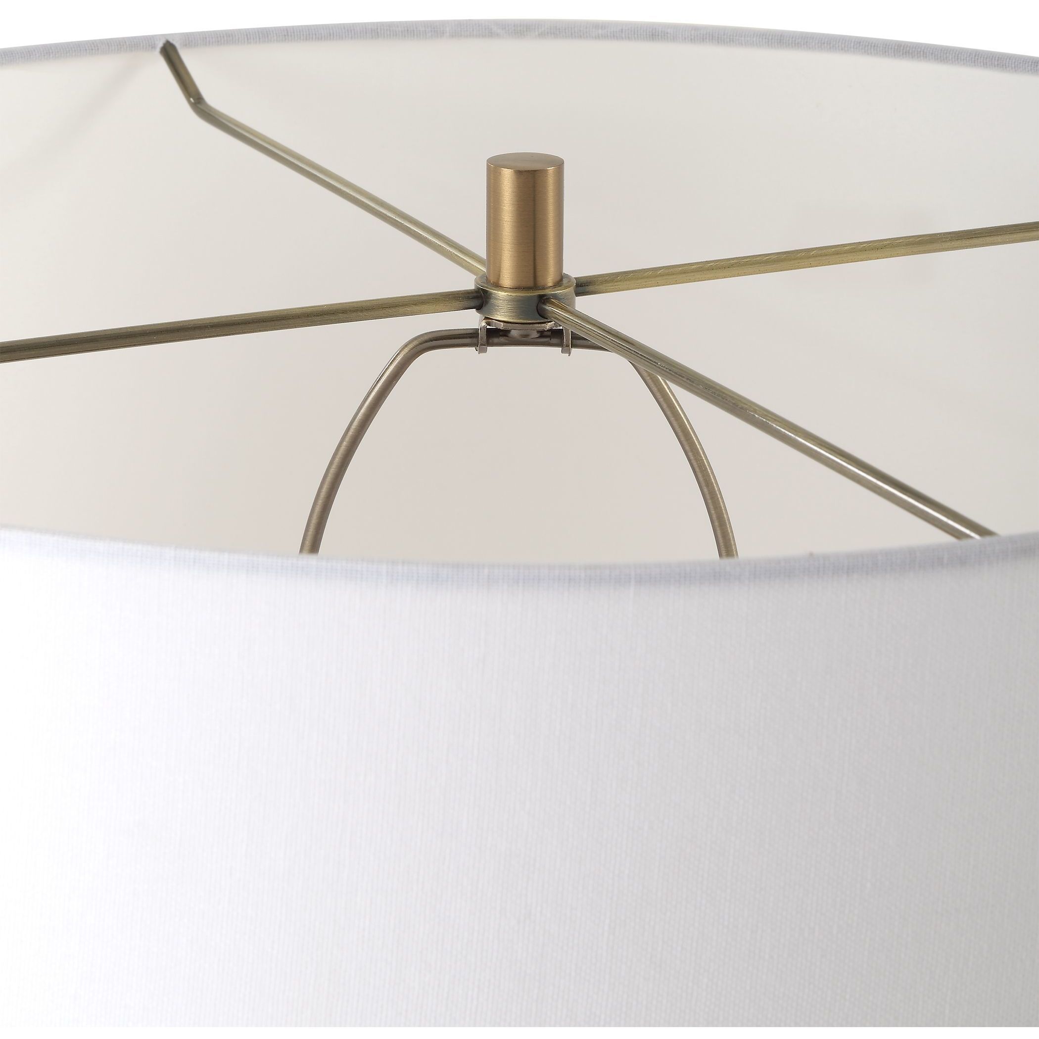 Knox 66 inch 150.00 watt Travertine and Antique Brass Floor Lamp Portable Light