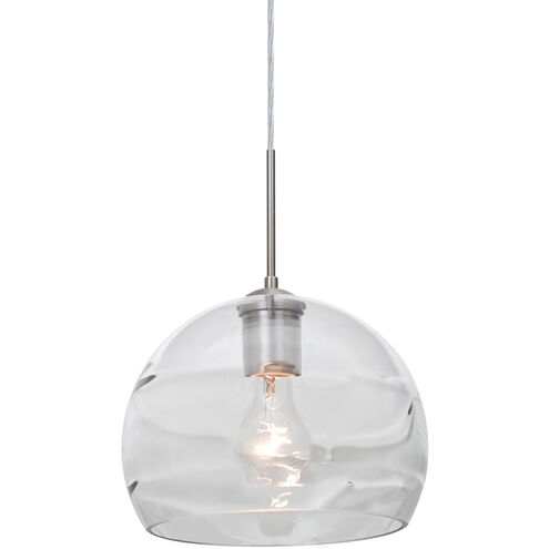 Spirit 8 1 Light Satin Nickel Cord Pendant Ceiling Light in Clear Spirit Glass