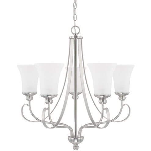 Griffin 5 Light 26 inch Brushed Nickel Chandelier Ceiling Light, HomePlace by Capital Lighting